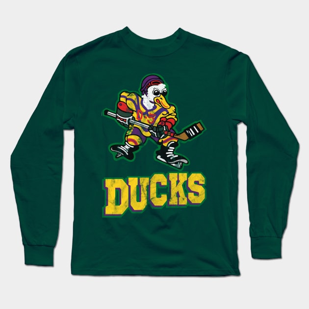 Classic Mighty Ducks Logo Long Sleeve T-Shirt by tvshirts